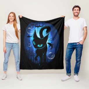 Aquaticat - Surreal Cat in Deep Ocean Fantasy Fleece Deken