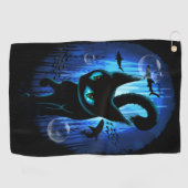 Aquaticat - Surreal Cat in Deep Ocean Fantasy Golfhanddoek (Horizontaal)
