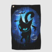 Aquaticat - Surreal Cat in Deep Ocean Fantasy Golfhanddoek (Voorkant)