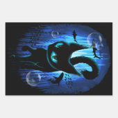Aquaticat - Surreal Cat in Deep Ocean Fantasy Inpakpapier Vel (Voorkant 3)