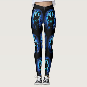 Aquaticat - Surreal Cat in Deep Ocean Fantasy Leggings