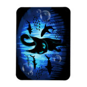Aquaticat - Surreal Cat in Deep Ocean Fantasy Magneet (Verticaal)