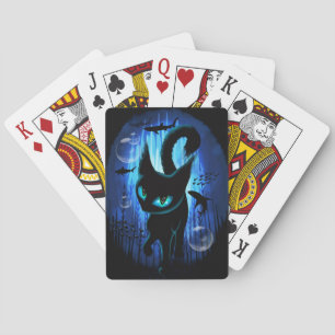Aquaticat - Surreal Cat in Deep Ocean Fantasy Pokerkaarten