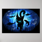 Aquaticat - Surreal Cat in Deep Ocean Fantasy Poster (Voorkant)