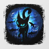 Aquaticat - Surreal Cat in Deep Ocean Fantasy Raamsticker (Vel)
