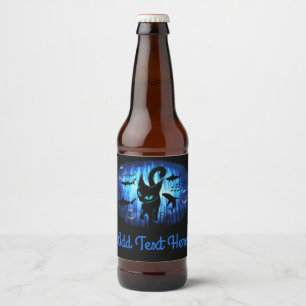 Aquaticat - Surreal Cat in Diepe Ocean Fantasy Bier Etiket