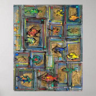 Aquatisch kruisverkeer poster