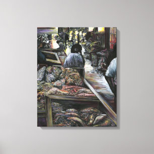 Aquatisch, maar gekust met woestijnwind, Jeruzalem Canvas Afdruk