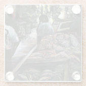 Aquatisch, maar gekust met woestijnwind, Jeruzalem Glazen Onderzetter (Achterkant)