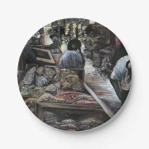 Aquatisch, maar gekust met woestijnwind, Jeruzalem Papieren Bordje