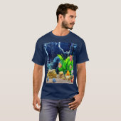 Aquatisch ontwerp t-shirt (Voorkant volledig)