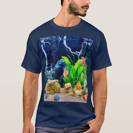 Aquatisch ontwerp t-shirt (Voorkant)