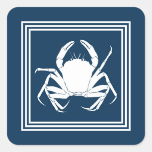 Aquatisch ontwerp vierkante sticker