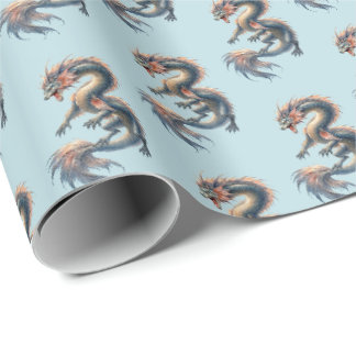 Aquatische Draak Cadeaupapier