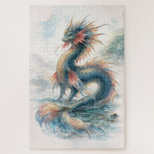 Aquatische Draak Mistige Wateren