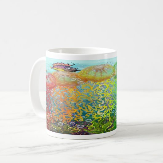 Aquatische Fantasy Koffiemok (Voorkant links)