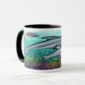 Aquatische Fantasy Mok (Voorkant links)