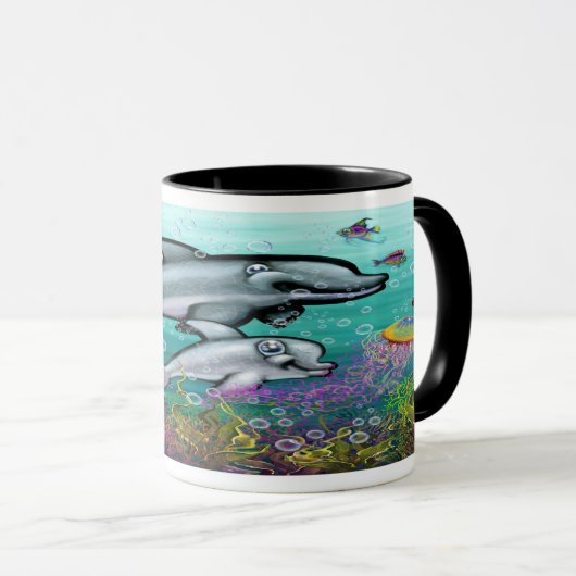 Aquatische Fantasy Mok (Voorkant rechts)