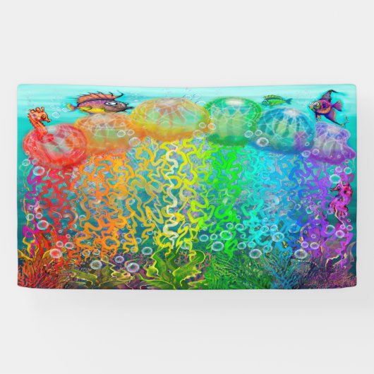 Aquatische Fantasy Spandoek (Horizontaal)