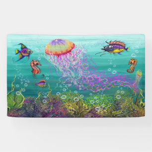Aquatische Fantasy Spandoek