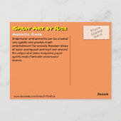 aquatische grot briefkaart (Achterkant)