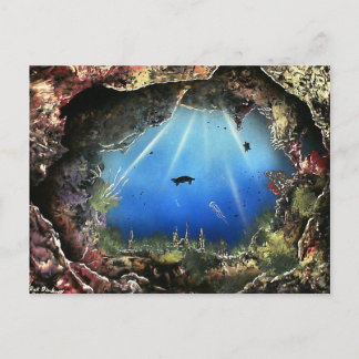 aquatische grot briefkaart