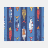 Aquatische Speeltijd: Kinderen Fish Fantasy Fleece Deken (Voorkant (Horizontaal))