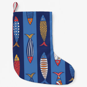 Aquatische Speeltijd: Kinderen Fish Fantasy Kleine Kerstsok