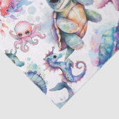 Aquatische vrienden tissuepapier (Detail)