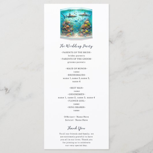 Aquatische Waterverf Aquariumprogramma voor haaien Programma (Achterkant)