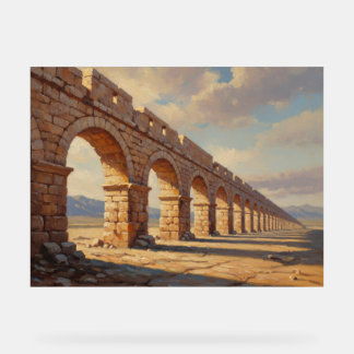 Aqueduc en pierre ancien, une architecture intempo