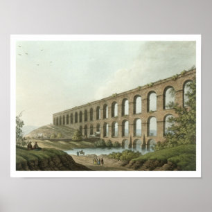 Aqueduct nabij Belgrado, Servië, bord 6 uit 'Uitz Poster
