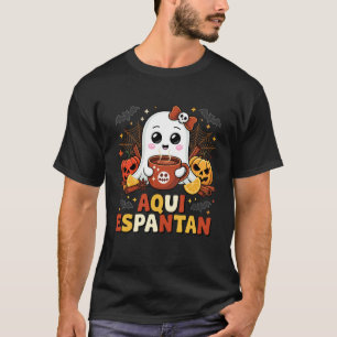 Aqui Espantan Ghost Café de Olla Mexicaanse Hallow T-shirt