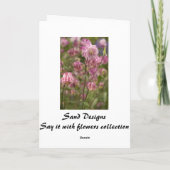 Aquilegia rose... carte (Dos)
