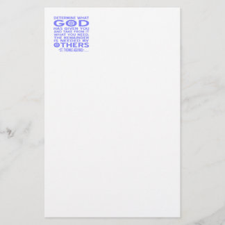 Aquinas Citaat Kijk Wat God Jou Gegeven Heeft Blau Briefpapier