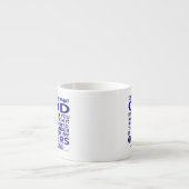 Aquinas Citaat Kijk Wat God Jou Gegeven Heeft Blau Espresso Kop (Voorkant)