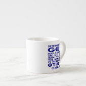 Aquinas Citaat Kijk Wat God Jou Gegeven Heeft Blau Espresso Kop (Voorkant rechts)