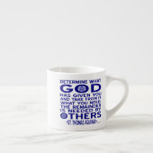 Aquinas Citaat Kijk Wat God Jou Gegeven Heeft Blau Espresso Kop (Rechts)