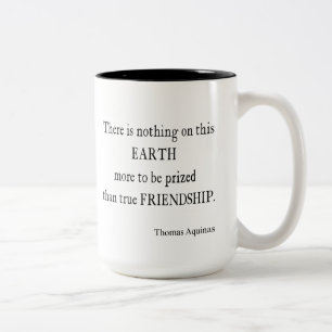 Aquinas Friendship Inspirerend Quote Tweekleurige Koffiemok