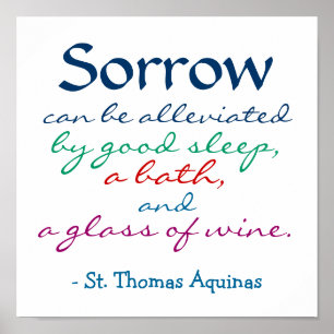 Aquinas Sorrow Quote van SRF Poster