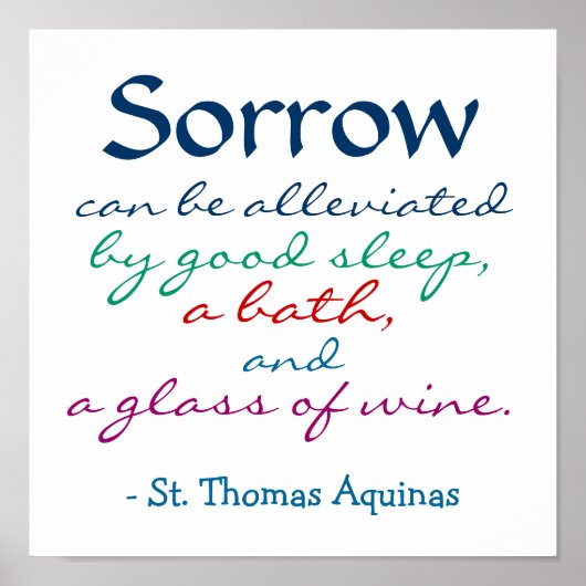 Aquinas Sorrow Quote van SRF Poster (Voorkant)