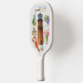 Aquinnah-medaille op een pickleball racket (Links)