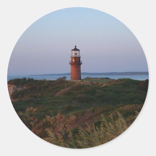 Aquinnah Zonsondergang en Vuurtoren Sticker (Voorkant)