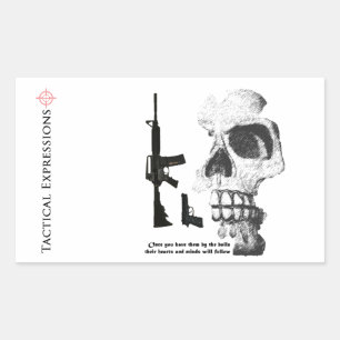 AR15 92FS met schedel Rechthoekige Sticker