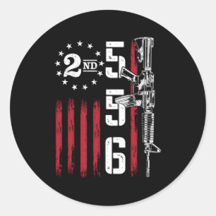 AR15 Geweer 2e ADT 556 AR-15 Terug Ronde Sticker