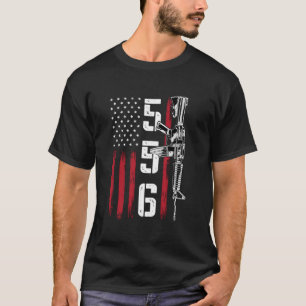 Ar15 geweer 2e editie 556 Ar-15 achterkant T-shirt