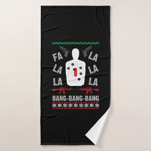 AR15 Gun Point Vilain Sweater de Noël Cadeau cadea (Serviette de bain)