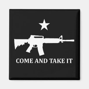 AR15 M4 VENEZ ET PRENEZ-LE Rond Magnet