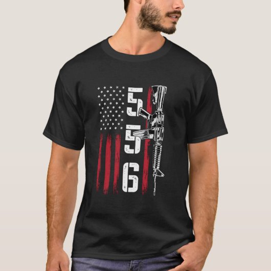 Ar15 Rifle 2Nd Adt 556 Ar-15 Back T-shirt (Voorkant)