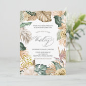 *~* AR21 QR RSVP Oerwoud Leopard Botanische WEDDIN Kaart (Staand voorkant)